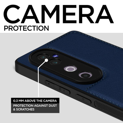 Pikkme Vivo V40 / V40 Pro / T3 Ultra 5G Leatherback Back Case | Blue
