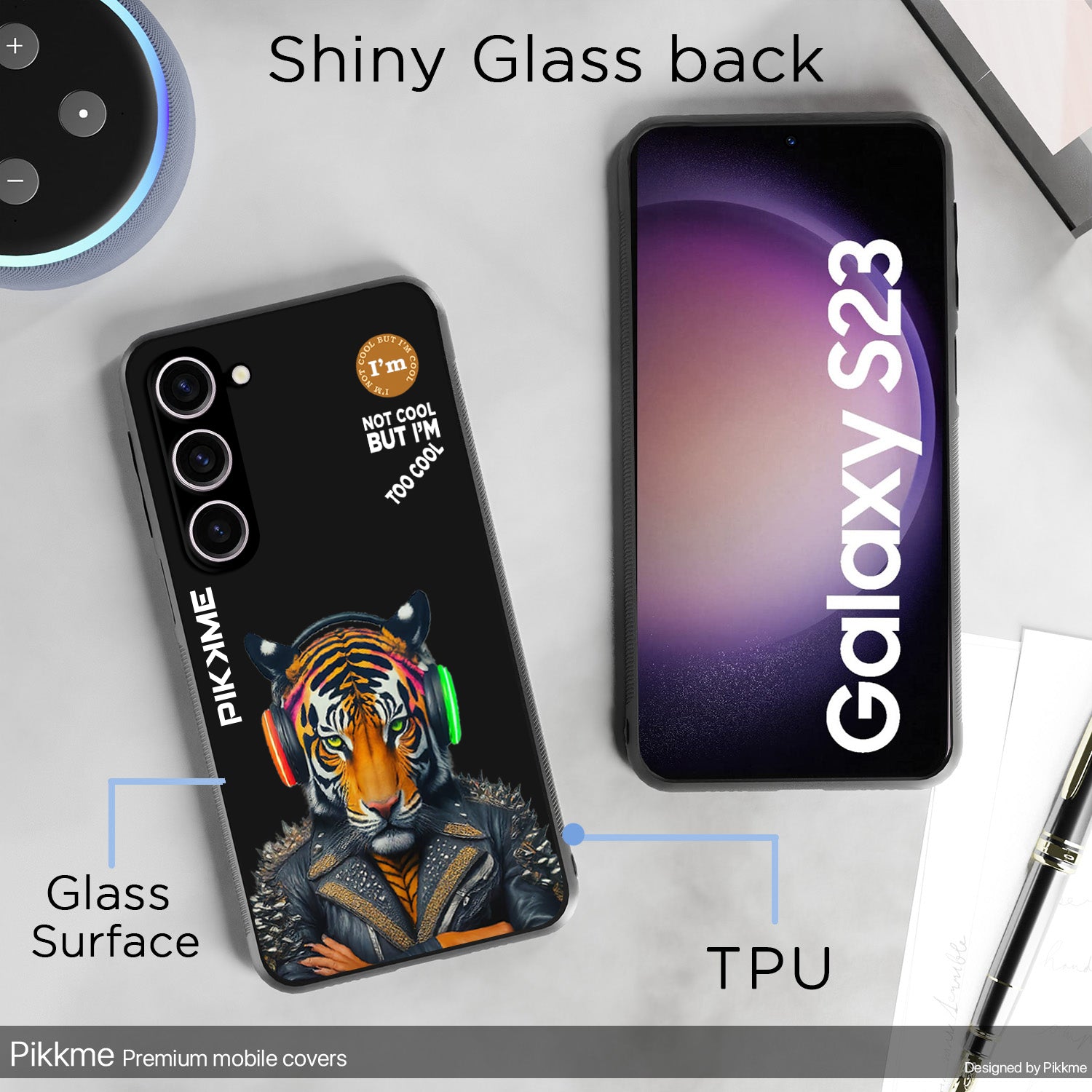 Pikkme Black Tiger Swag  Samsung Galaxy S23 5G NIm2 Back Cover (Design 06)