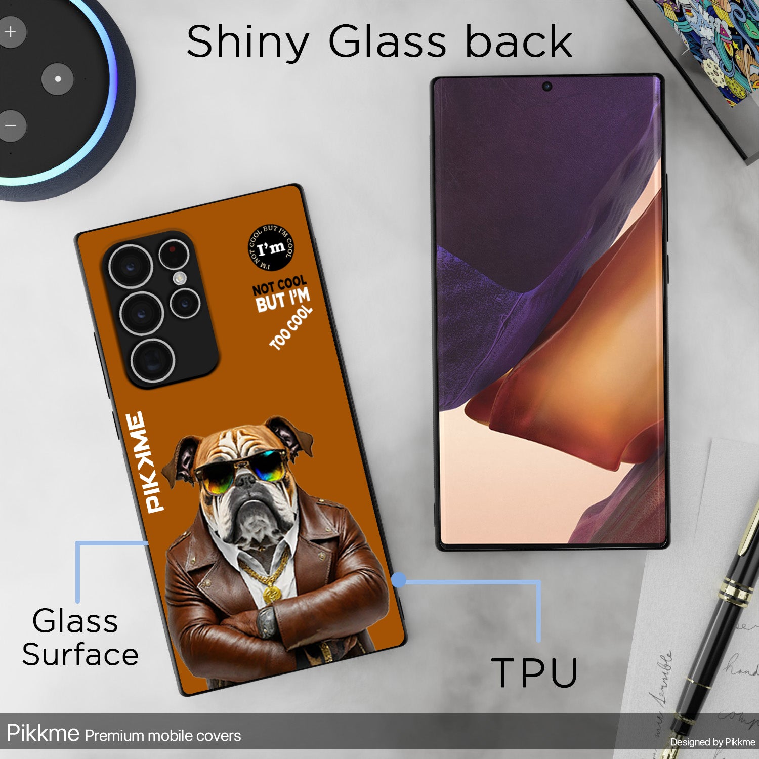 Pikkme Brown Dog Swag  Samsung Galaxy S23 Ultra 5G NIm2 Back Cover (Design 10)