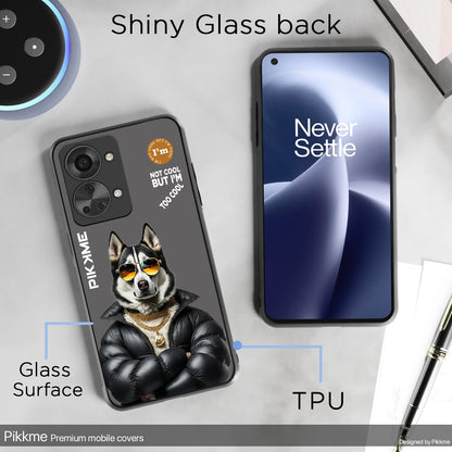 Pikkme Back Cover Pc Tpu + Printed Cool Funky Stylish Grey Dog Swag Raised Edges Camera Protection |Bumper Case For OnePlus Nord 2T 5G (Design 02)