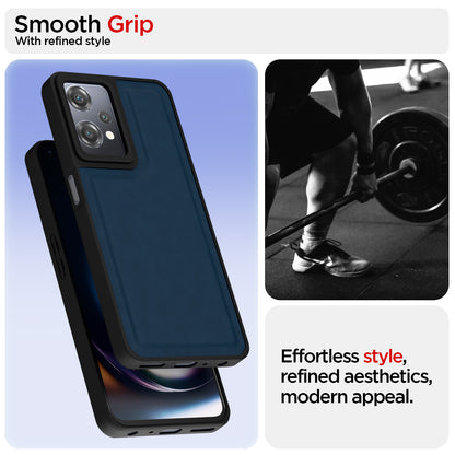 Pikkme OnePlus Nord CE 2 Lite 5G Premium Super Soft-Touch Leatherback Case (Blue)