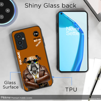 Pikkme Back Cover Pc Tpu + Printed Cool Funky Stylish Brown Dog Swag Raised Edges Camera Protection |Bumper Case For OnePlus 9 (Design 10)