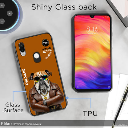 Pikkme Back Cover Pc Tpu + Printed Cool Funky Stylish Brown Dog Swag Raised Edges Camera Protection |Bumper Case For Redmi Note 7 Pro (Design 10)