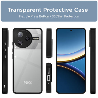 Pikkme Poco F7 Pro 5G Eagle 2 Shockproof Sleek Hybrid Armor Back Cover (Black)