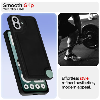 Pikkme CMF by Nothing Phone 1 Premium Super Soft-Touch Leatherback Case (Black)
