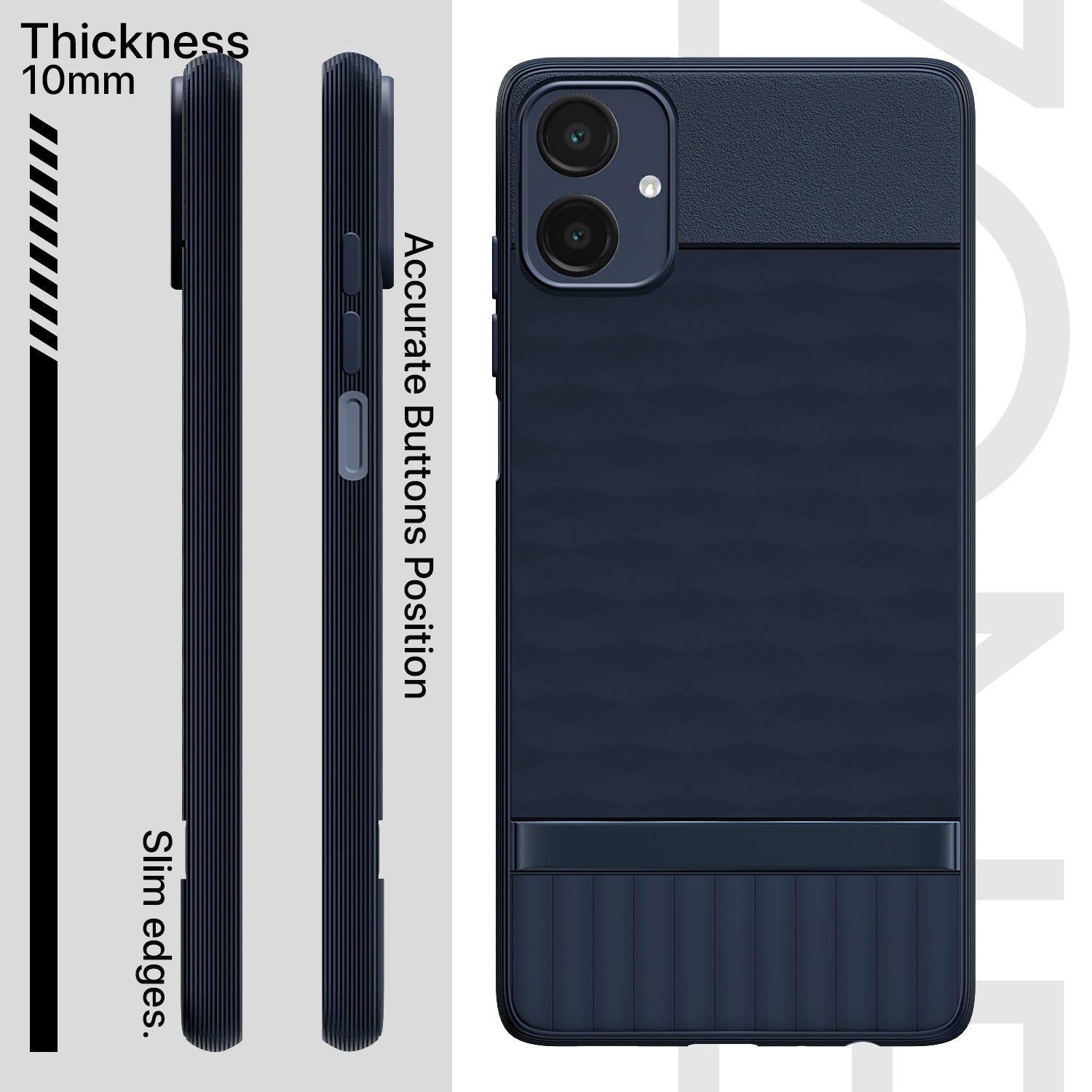 Pikkme Samsung Galaxy M07 / A07 / F07  Shockproof Soft Flexible Gencase Back cover (Blue)