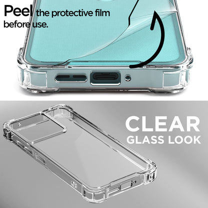 Pikkme Motorola Moto Edge 60 Fusion 5G PC + TPU Clear Transparent Back Cover (Transparent)