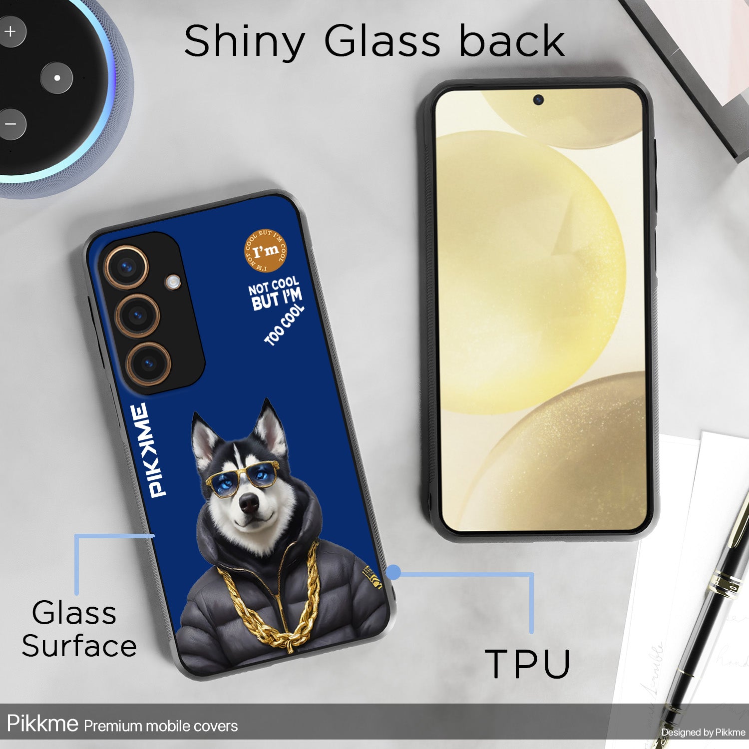 Pikkme Blue Dog Swag  Samsung Galaxy S24 5G NIm2 Back Cover (Design 08)
