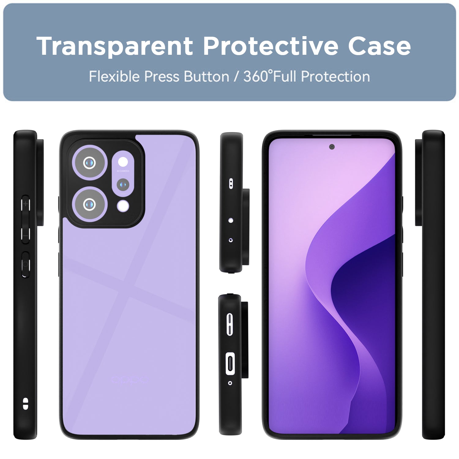 Pikkme Oppo Reno 14 5G Eagle 2 Shockproof Sleek Hybrid Armor Back Cover (Black)
