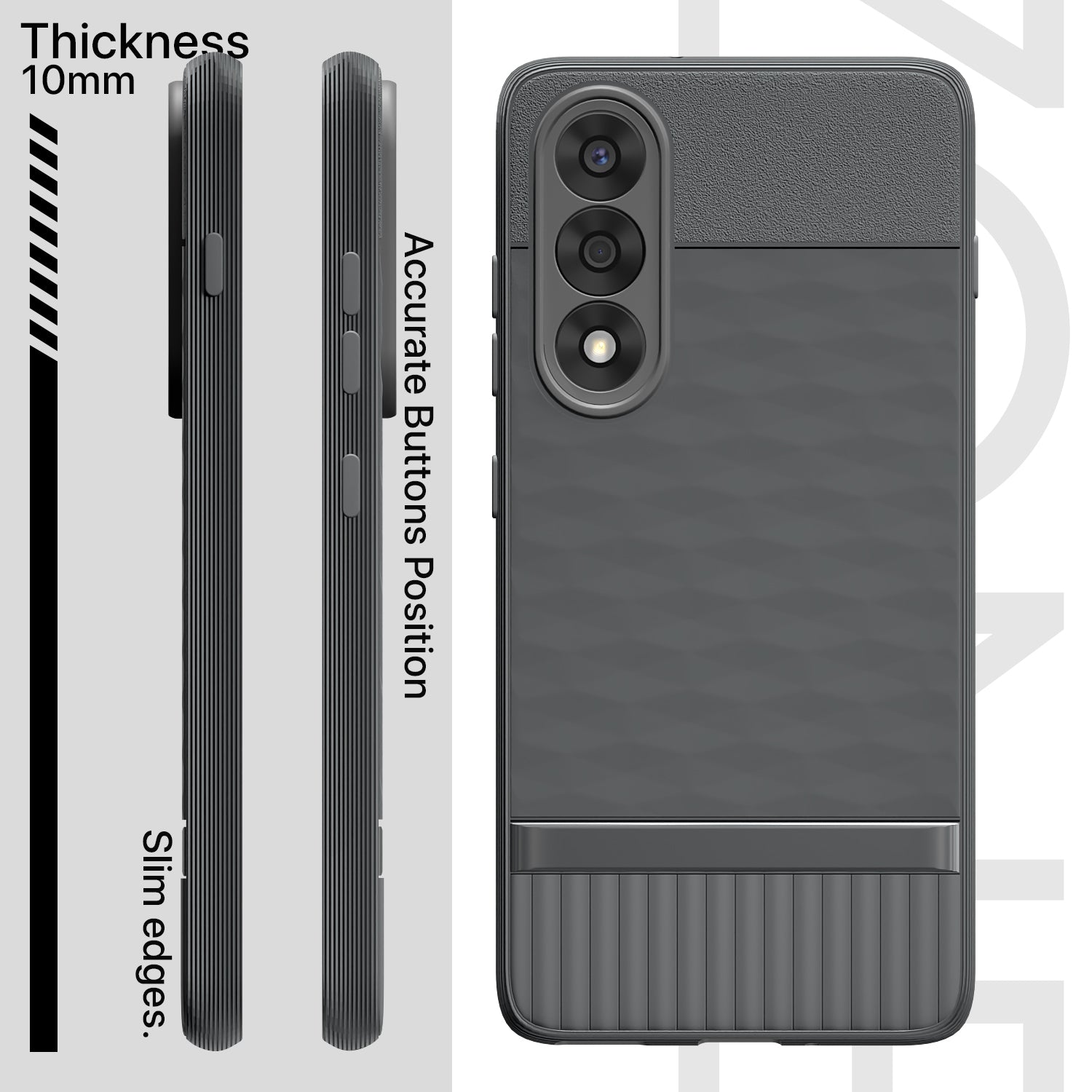 Pikkme OnePlus Nord 5 5G Shockproof Soft Flexible Gencase Back Cover (Grey)