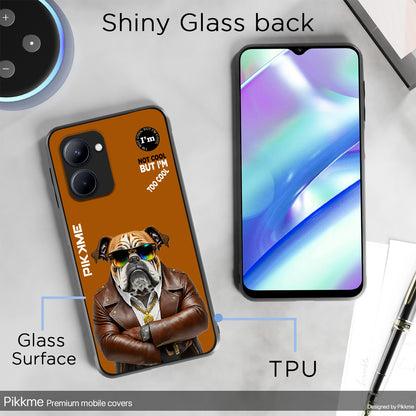 Pikkme Back Cover Pc Tpu + Printed Cool Funky Stylish Brown Dog Swag Raised Edges Camera Protection |Bumper Case For Realme C33 (Design 10)