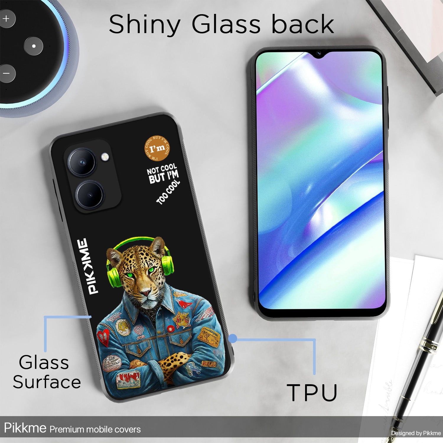 Pikkme Stylish Black Leopard Swag Realme C33 Nim2 Back Cover (Design 03)