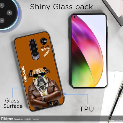 Pikkme Back Cover Pc Tpu + Printed Cool Funky Stylish Brown Dog Swag Raised Edges Camera Protection |Bumper Case For OnePlus 8 (Design 10)