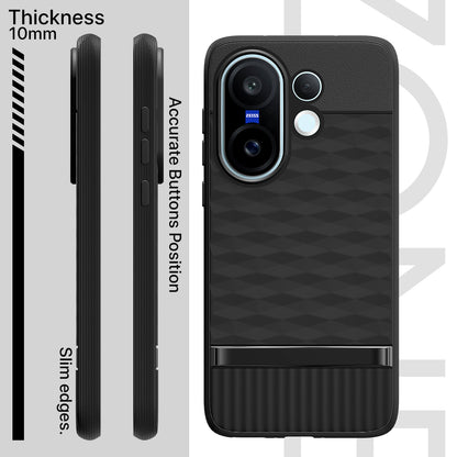 Pikkme Vivo X200 Fe 5G Shockproof Soft Flexible Gencase Back cover (Black)