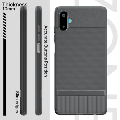 Pikkme Samsung Galaxy F06 5G / Samsung Galaxy M06 5G Shockproof Soft Flexible Gencase Back Cover (Grey)