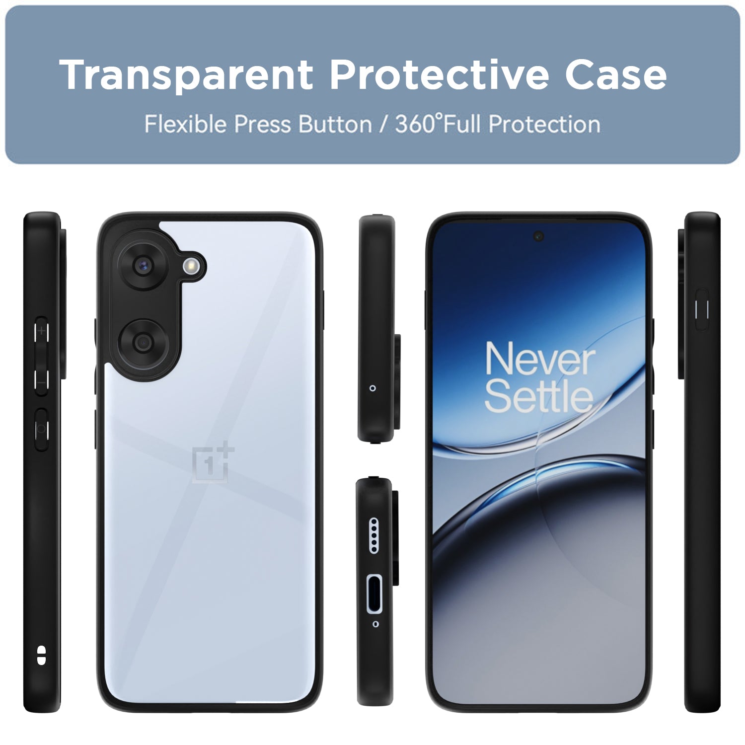 Pikkme OnePlus Nord CE 5 5G Eagle 2 Shockproof Sleek Hybrid Armor Back cover (Black)