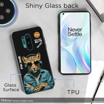 Pikkme Back Cover Pc Tpu + Printed Cool Funky Stylish Black Leopard Swag Raised Edges Camera Protection |Bumper Case For OnePlus 8 Pro (Design 04)