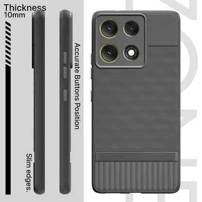 Pikkme Motorola Moto G86 Power 5G Shockproof Soft Flexible Gencase Back cover (Grey)