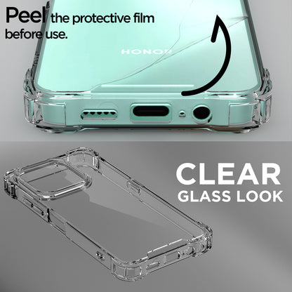 Pikkme Honor X6C  PC + TPU Crystal Clear Transparent Back Cover (Transparent)