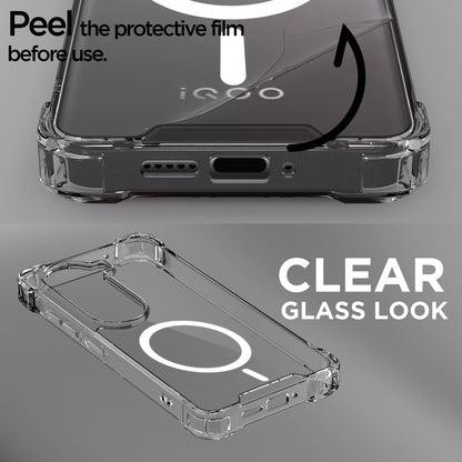 Pikkme Vivo V40e/iQOO Z9s 5G transparent mag-safe mobile back cover – photo 3