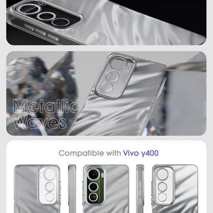 Pikkme Vivo Y400 5G Swirl Design Silver Forest Back Cover  (Silver)