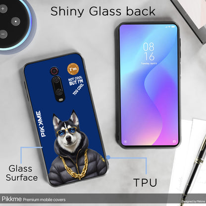 Pikkme Back Cover Pc Tpu + Printed Cool Funky Stylish Blue Dog Swag Raised Edges Camera Protection |Bumper Case For Redmi K20 Pro (Design 08)