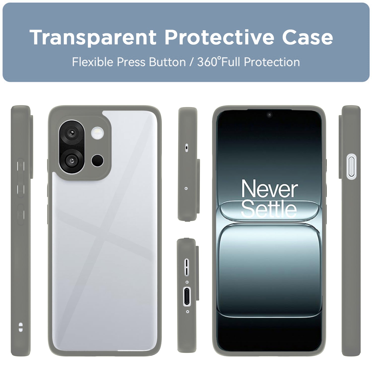 Pikkme OnePlus 13s 5G Eagle 2 Back Cover (Grey)