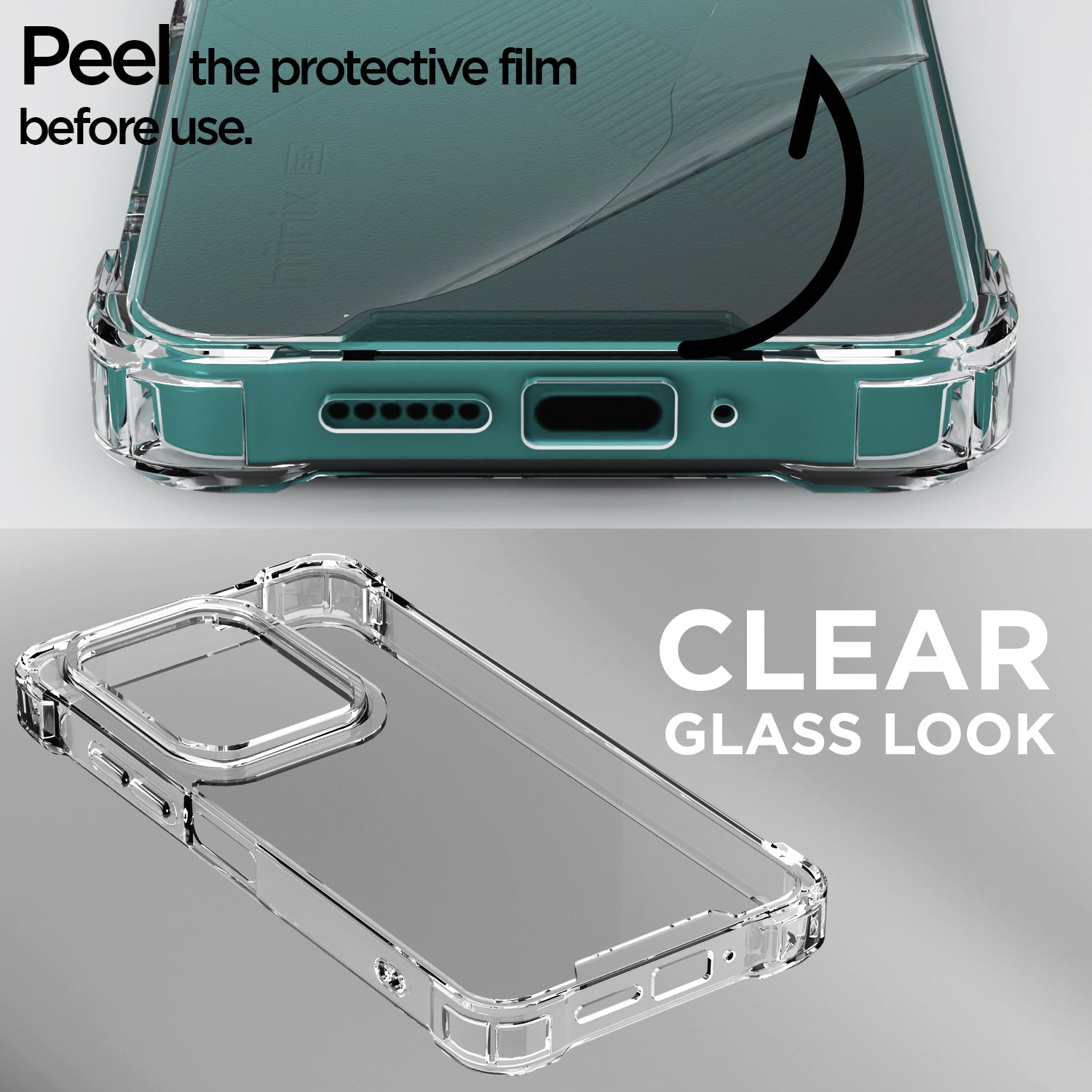 Pikkme Infinix Note 50x 5G  PC + TPU Crystal Clear Transparent Back Cover (Transparent)