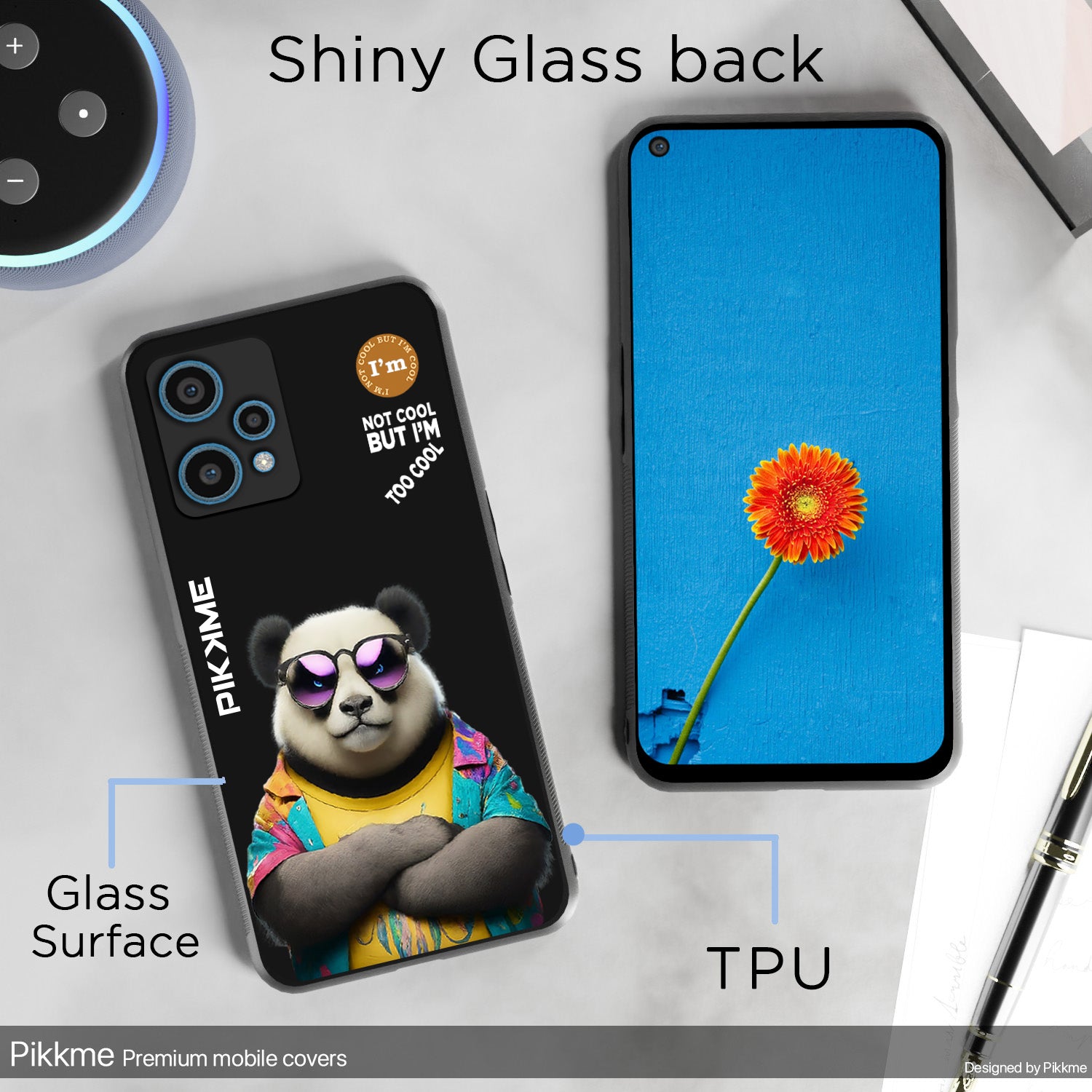 Pikkme Back Cover Pc Tpu + Printed Cool Funky Stylish Black Panda Swag Raised Edges Camera Protection |Bumper Case For OnePlus Nord Ce 2 Lite 5G