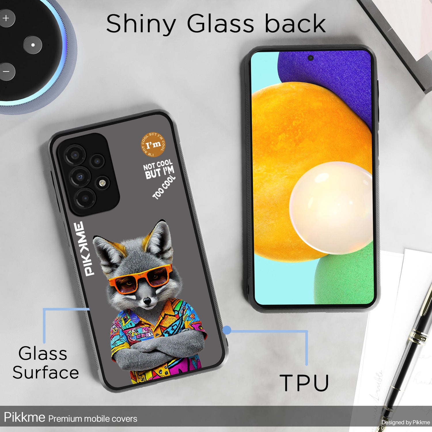 Pikkme Stylish Grey Wolf Swag Samsung Galaxy A52S 5G Back Cover (Design 01)