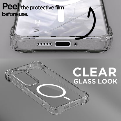 Transparent mag-safe mobile back cover for Vivo Y400 5G – Pikkme – photo 3