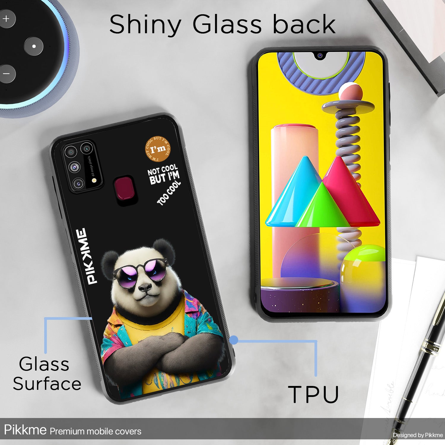 Pikkme Black Panda Swag  Samsung Galaxy M31 Nim2 Back Cover (Design 05)