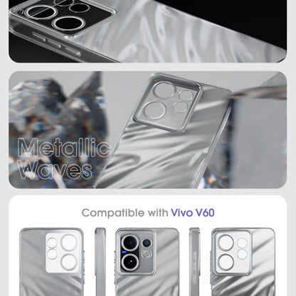 Pikkme Vivo V60 5G / Vivo T4 Pro 5G Swirl Design Silver Forest Back Cover  (Silver)