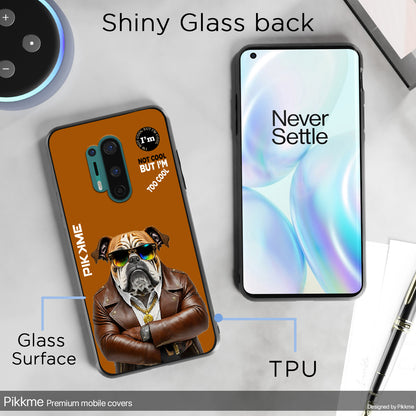 Pikkme Back Cover Pc Tpu + Printed Cool Funky Stylish Brown Dog Swag Raised Edges Camera Protection |Bumper Case For OnePlus 8 Pro (Design 10)