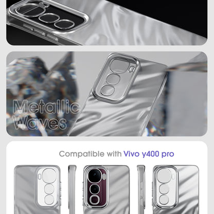 Pikkme Vivo Y400 Pro 5G Swirl Design Silver Forest Back Cover  (Silver)