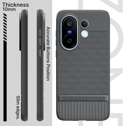 Pikkme Vivo X200 Fe 5G Shockproof Soft Flexible Gencase Back cover (Grey)