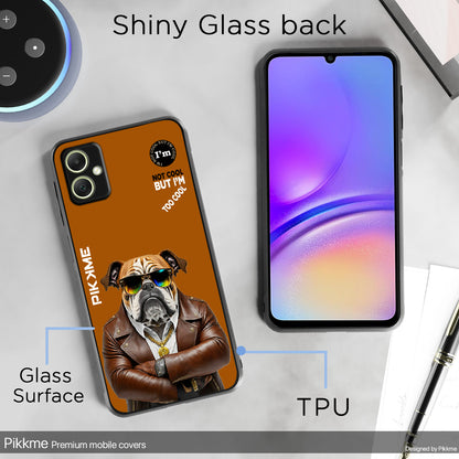 Pikkme Back Cover Pc Tpu + Printed Cool Funky Stylish Brown Dog Swag Raised Edges Camera Protection |Bumper Case For Samsung Galaxy A05 (Design 10)