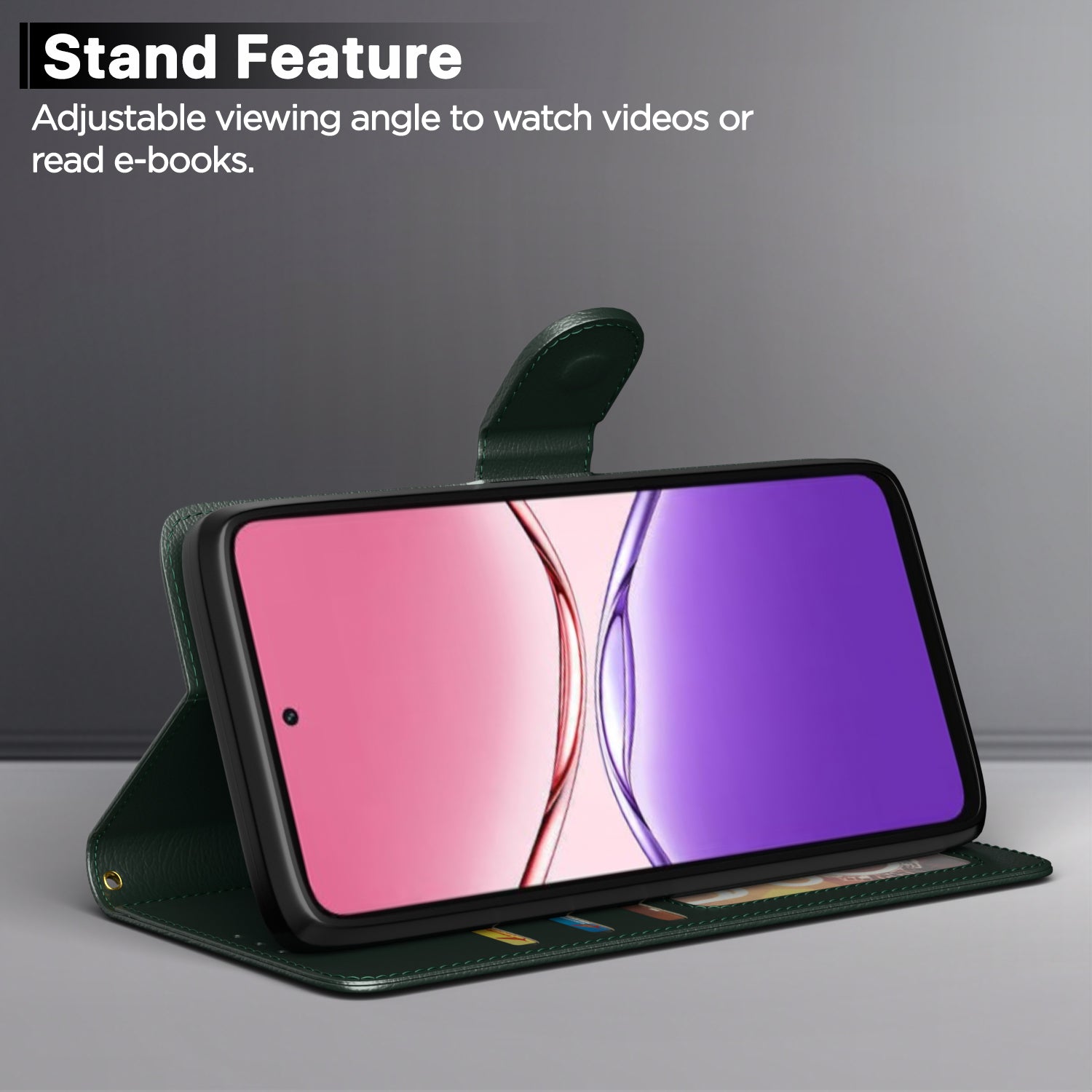 Pikkme Oppo A5x Vintage Flip Cover (Green)