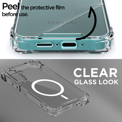 Pikkme Samsung Galaxy A17 5G Mag-Safe Shockproof PC + TPU Back Cover (Transparent Mag-Safe)