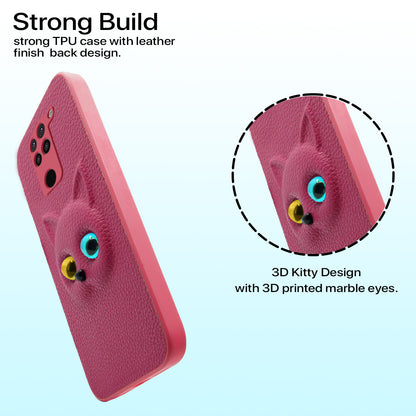 Pikkme Samsung Galaxy Note 9 Kitty Back Cover (Pink)