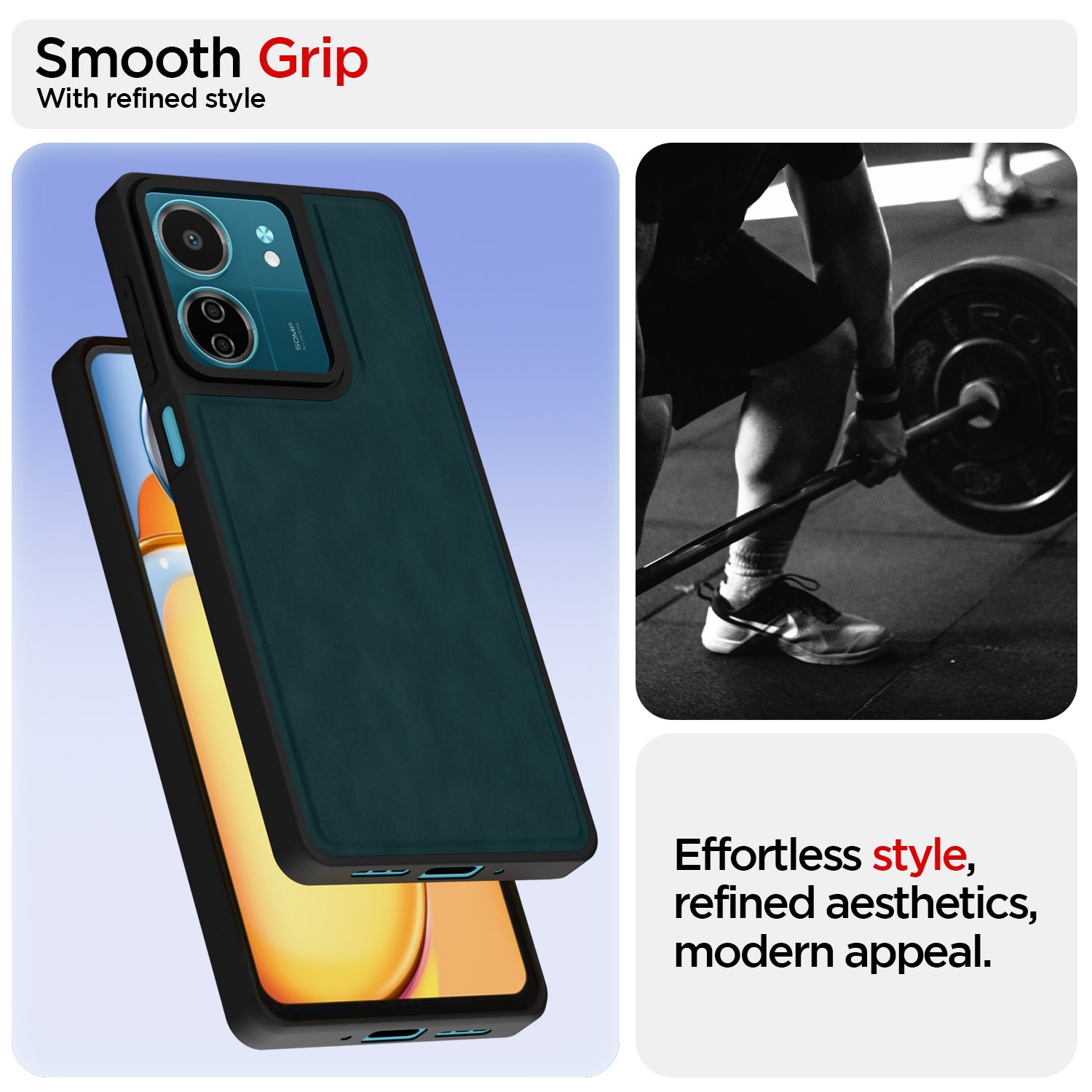 Pikkme Redmi 13C 5G Premium Leatherback Case (Green)