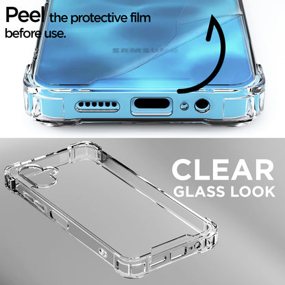 Pikkme Samsung Galaxy F06 5G / M06 5G  PC + TPU Crystal Clear Transparent Back Cover (Transparent)