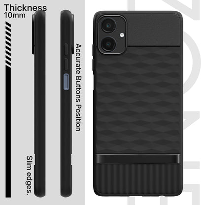 Pikkme Samsung Galaxy M07 / A07 / F07  Shockproof Soft Flexible Gencase Back cover (Black)