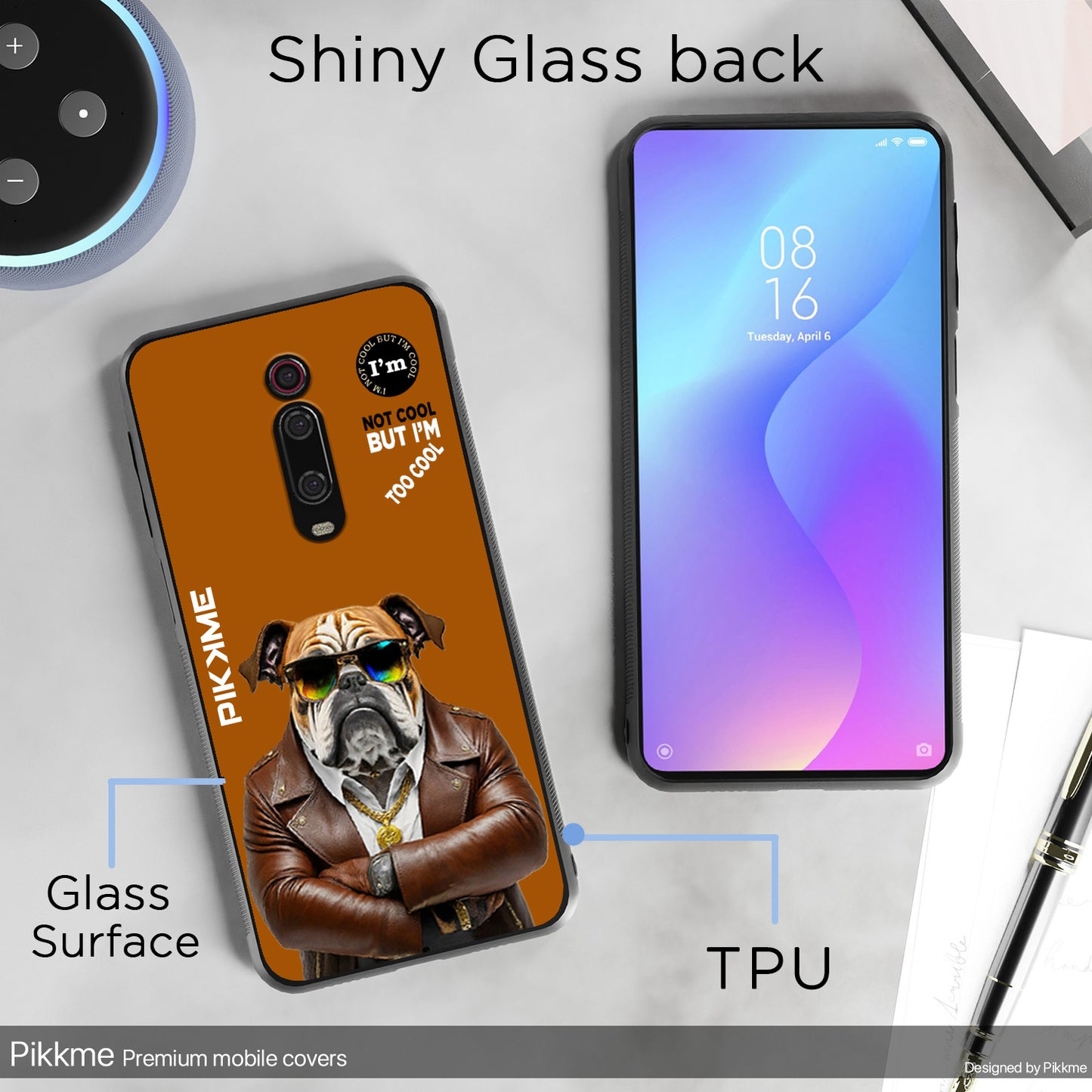 Pikkme Back Cover Pc Tpu + Printed Cool Funky Stylish Brown Dog Swag Raised Edges Camera Protection |Bumper Case For Redmi K20 Pro (Design 10)