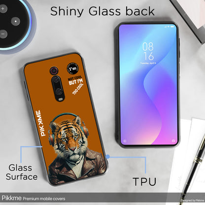 Pikkme Back Cover Pc Tpu + Printed Cool Funky Stylish Brown Tiger Swag Raised Edges Camera Protection |Bumper Case For Redmi K20 Pro (Design 09)