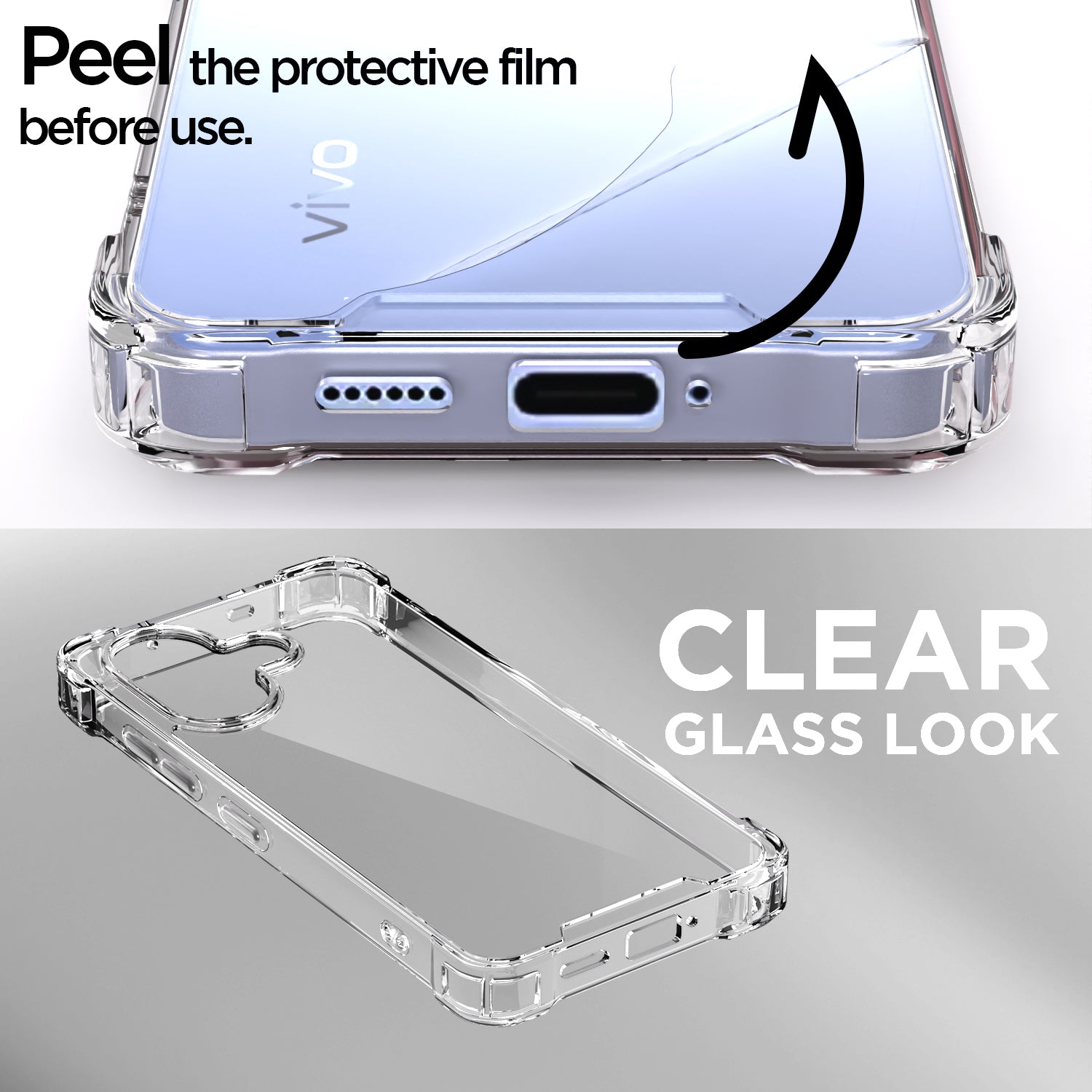 Pikkme Vivo V60 Lite 5G Mag-Safe Shockproof PC + TPU Back Cover