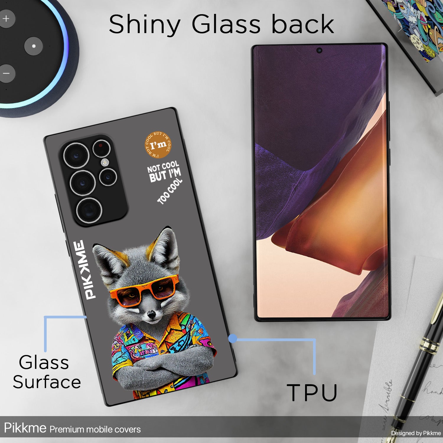 Pikkme Grey Wolf Swag  Samsung Galaxy S23 Ultra 5G NIm2 Back Cover (Design 01)
