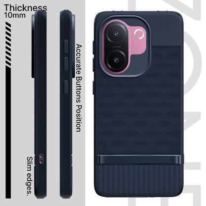 Pikkme Vivo V60e 5G Shockproof Soft Flexible Gencase Back cover (Blue)