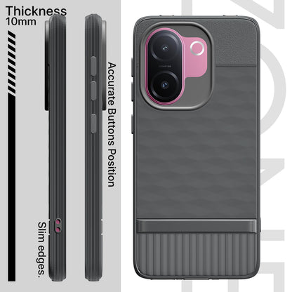 Pikkme Vivo V60e 5G Shockproof Soft Flexible Gencase Back cover (Grey)