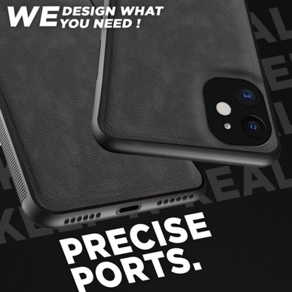 Pikkme iPhone 12 Leatherback Back Case | Grey